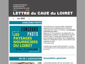 la lettre du CAUE du Loiret juin 2023